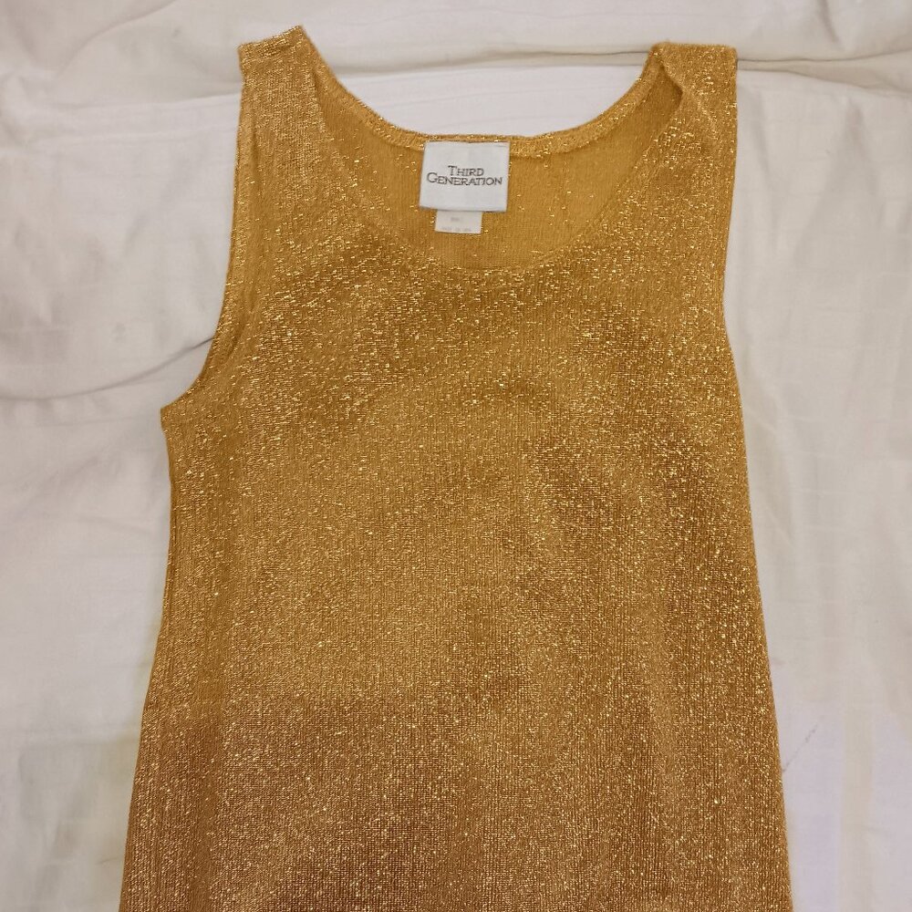Gold & Gorgeous! Ladies sultry golden tank top